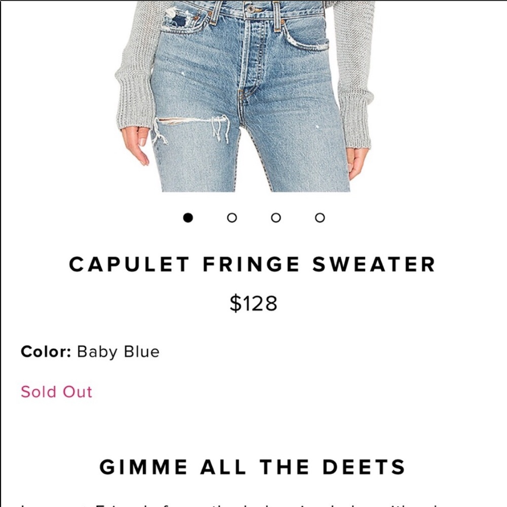 Lovers friends capulet fringe off shoulder sweater - Picture 11 of 13